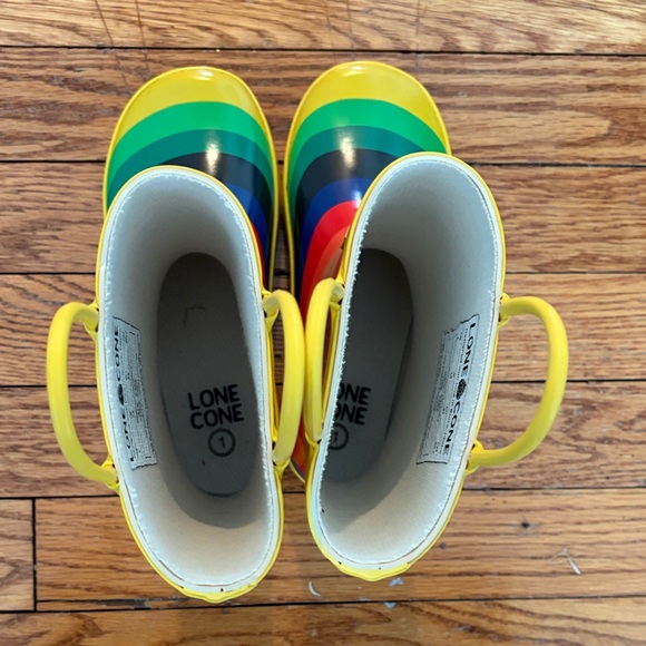 LONECONE Kids Colorful Striped Rain Boots - Picture 7 of 7